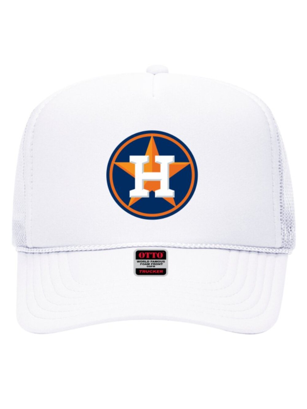 NEW - Houston Astros Hat - Astros White Trucker Hat